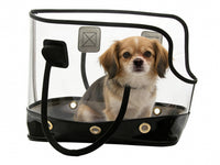 Clear PVC Tote Bag | Transparent Handbag with Black Trim