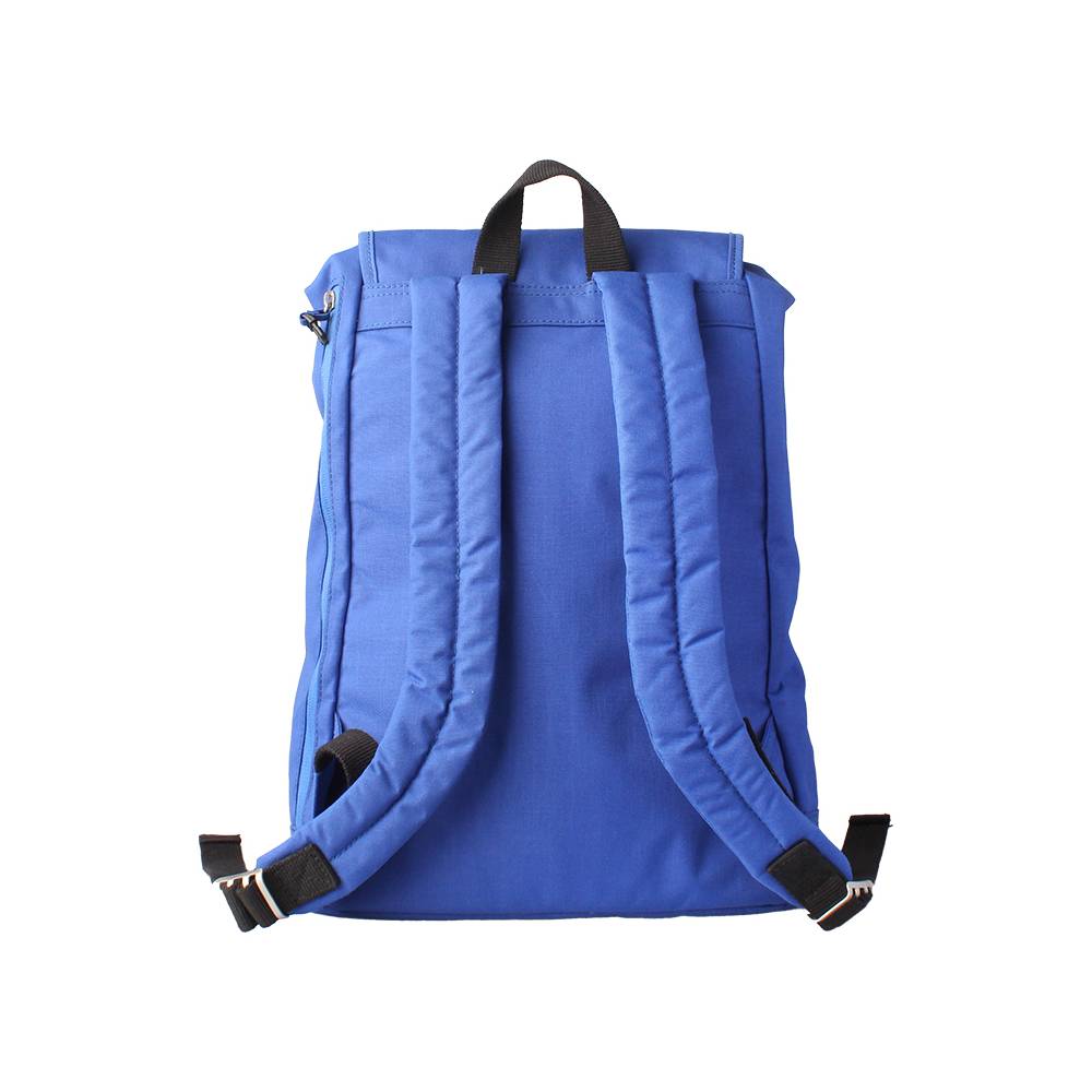 Blue Canvas Backpack - Back View with Padded Shoulder Straps