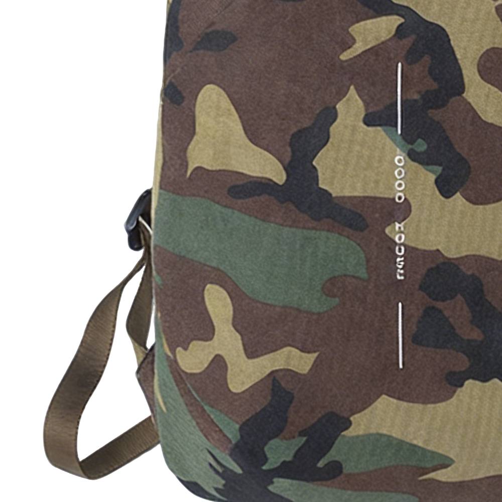 Camouflage Backpack - Shoulder Strap & Fabric Texture Detail View