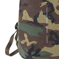 Camouflage Backpack - Shoulder Strap & Fabric Texture Detail View