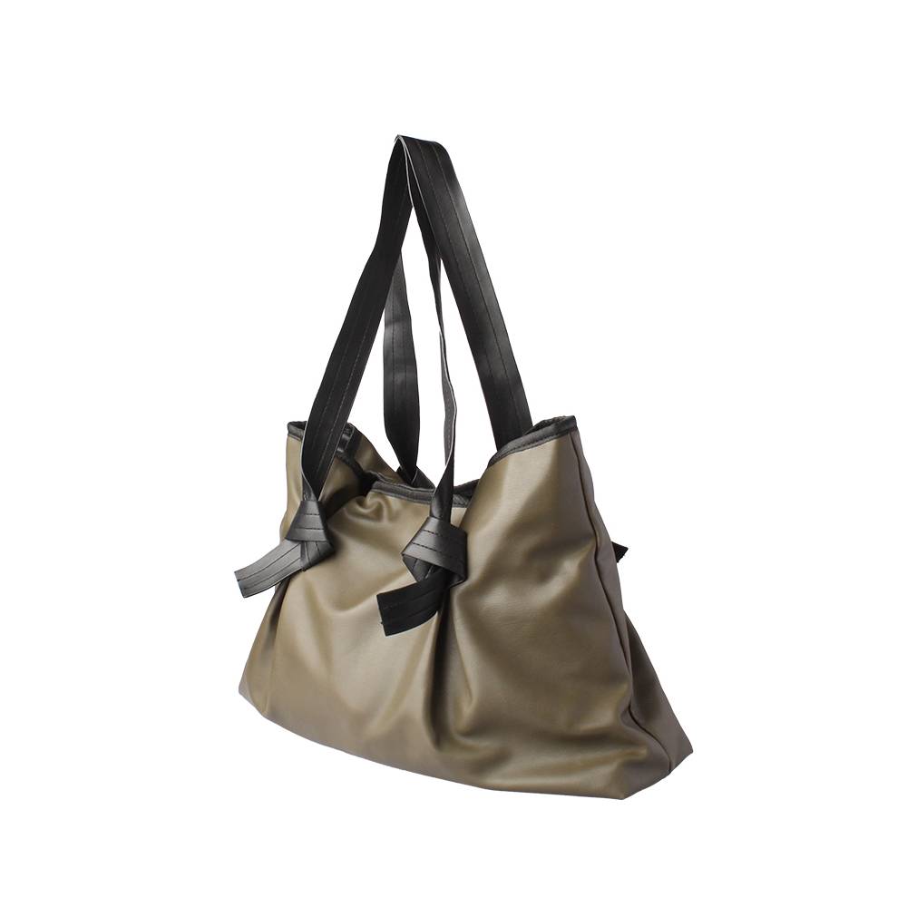 PU Handbag with Knotted Handle Detail and Soft Texture