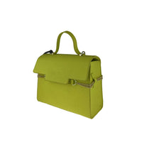 Lime Green Structured Handbag - Right Side View