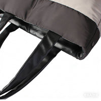 Tri-Color Quilted Shoulder Bag with Side Panel - Side View