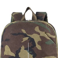 Camouflage Backpack - Front Print & Side Pocket Detail View