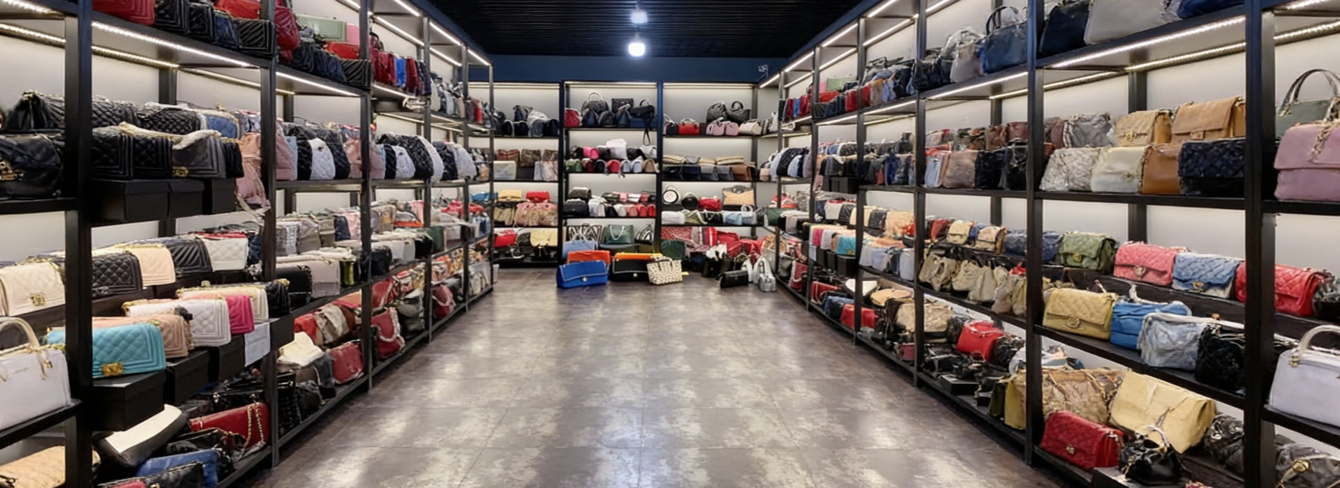 Luxury Handbag Collection Showroom - Premium Totes, Crossbody & Satchel Bags in Various Colors for Wholesale